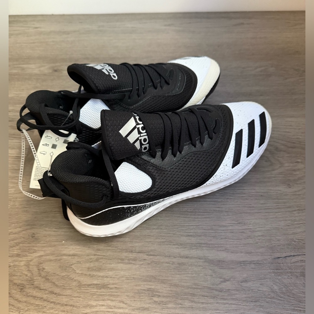 *NWOB* Adidas Icon V Bounce Black/White Metal Baseball Cleats Size 13